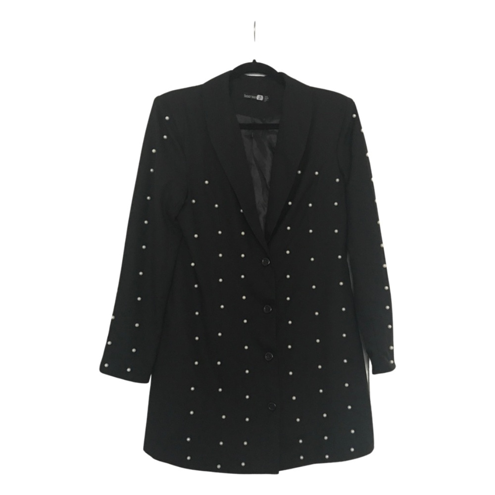 Studded Black Mini Dress Blazer
